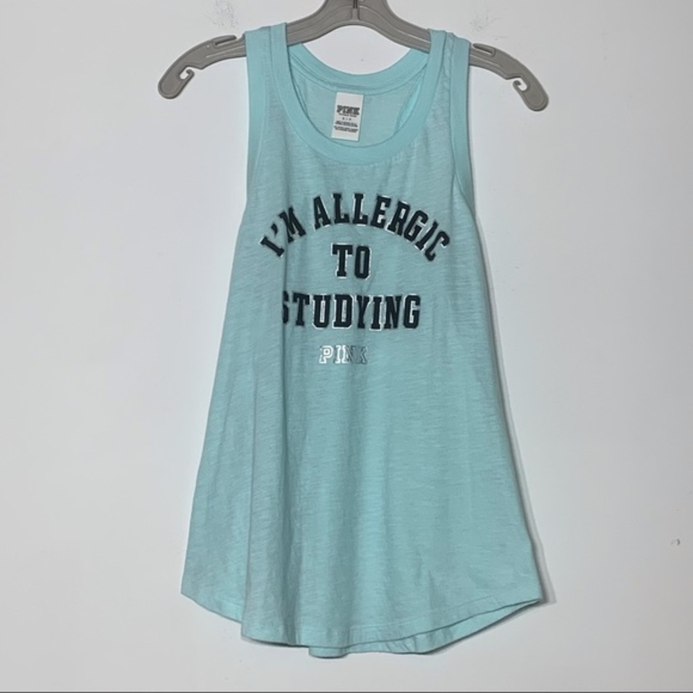 EUC PINK “I’m Allergic to Studying”‎ Racerback Tank Top